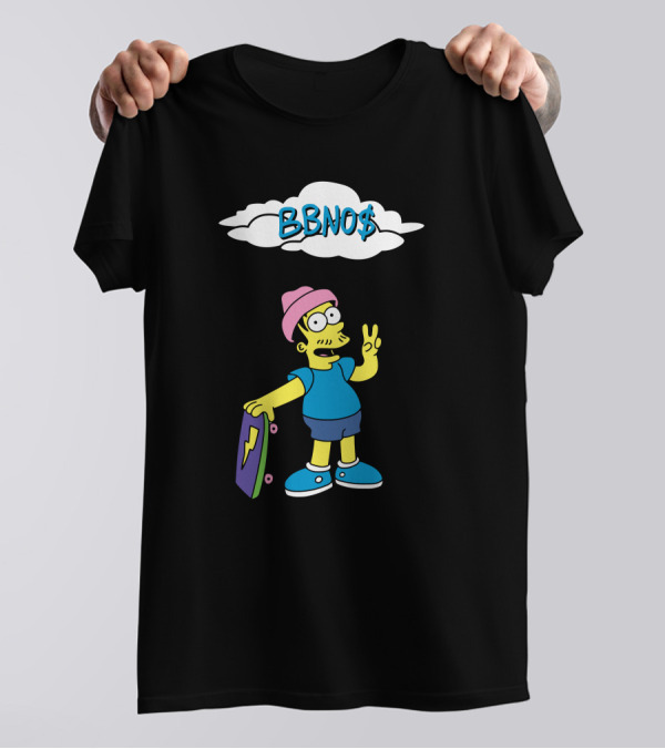 BBNO$ Simpson Style Skateboard T-Shirt