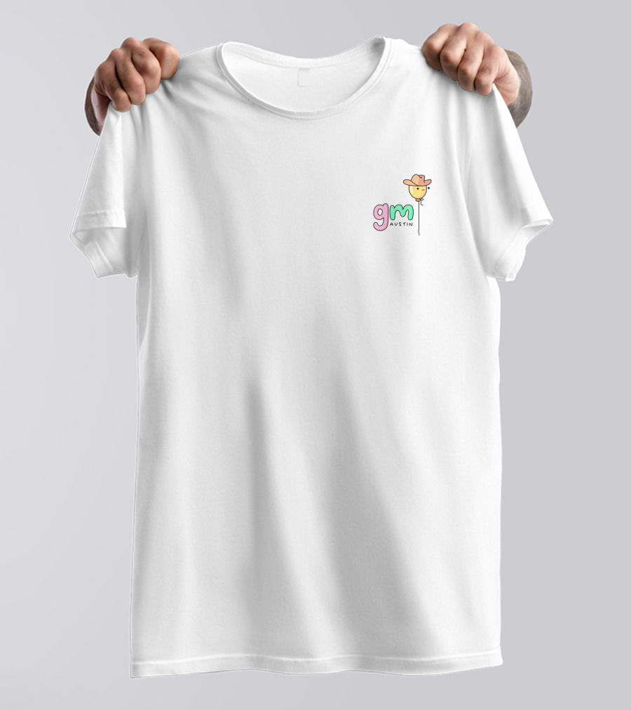GM Austin Doodles Merch Store Balloon Cowboy Hat T-Shirt