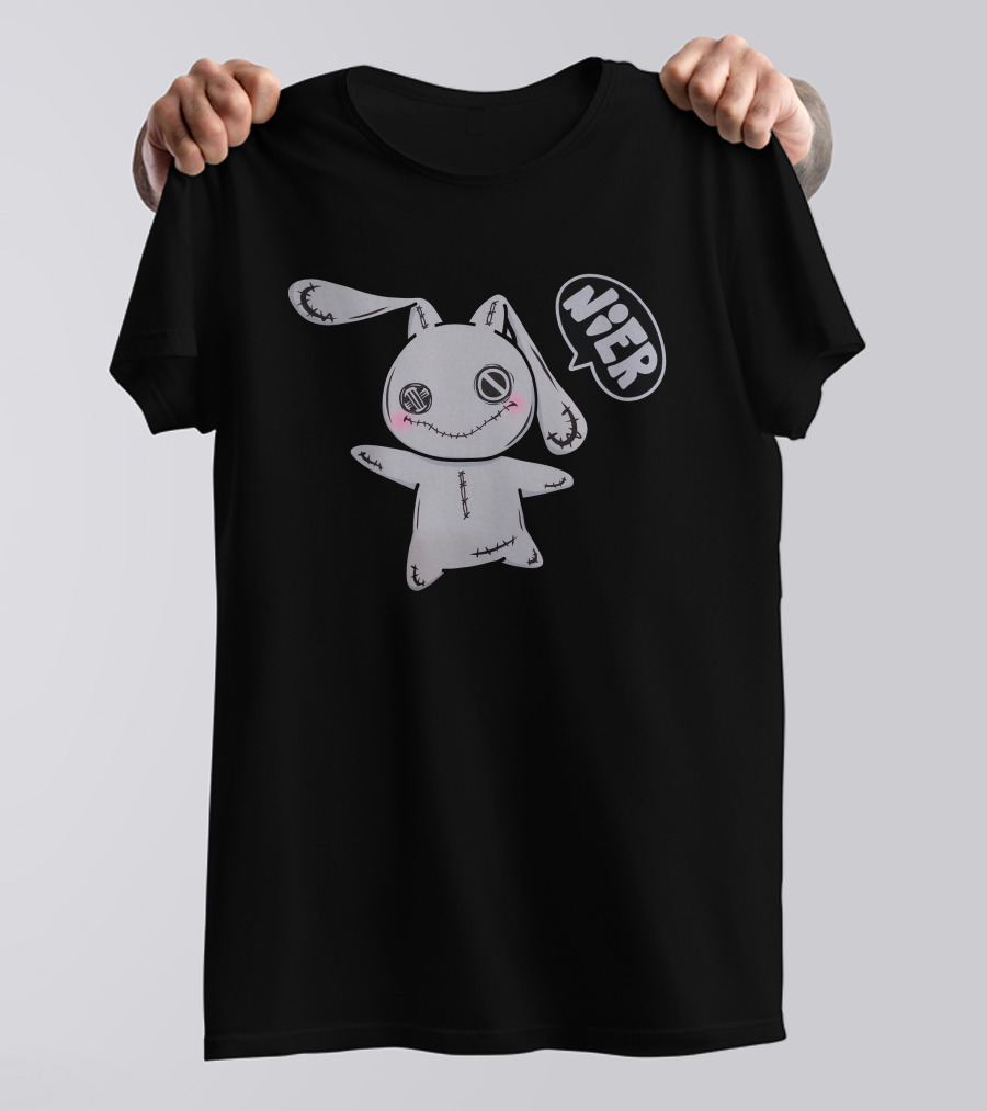 Nier Clothing Tokyo Cutsew Stitched Bunny With Speech Bubble T-Shirt