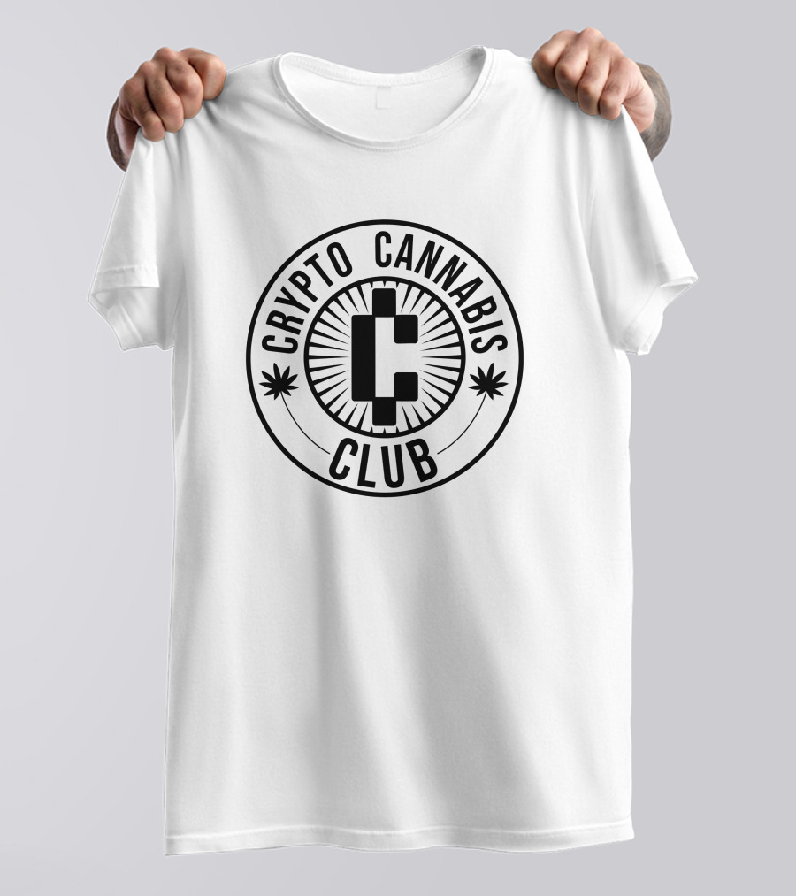 Crypto Cannabis Club NFTs C Logo With Cannabis Leaves T-Shirt