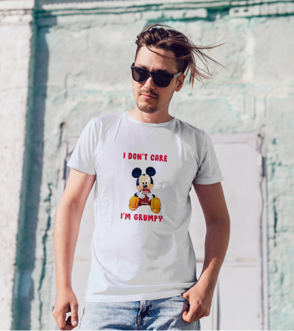 I Don't Care I'm Grumpy Mickey Mouse Dr Pepper T-Shirt