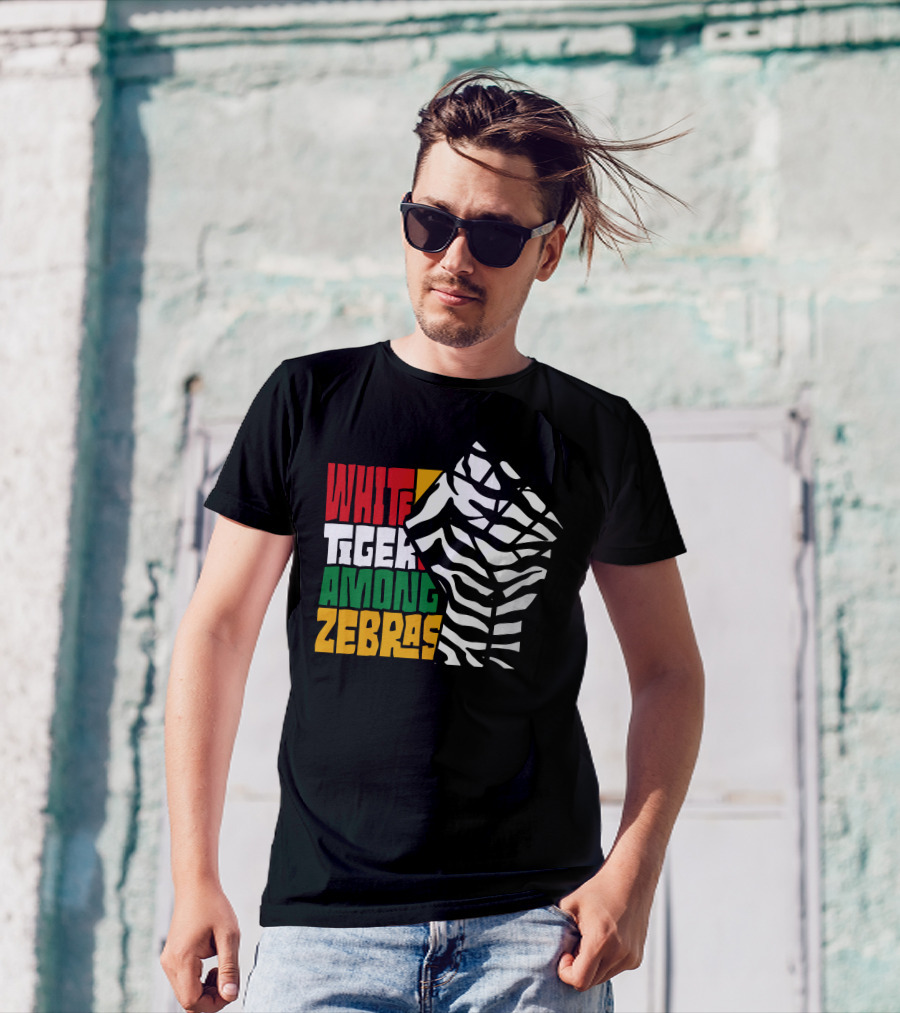 White Tiger Among Zebras Nick Shin Merciless Tiger T-Shirt