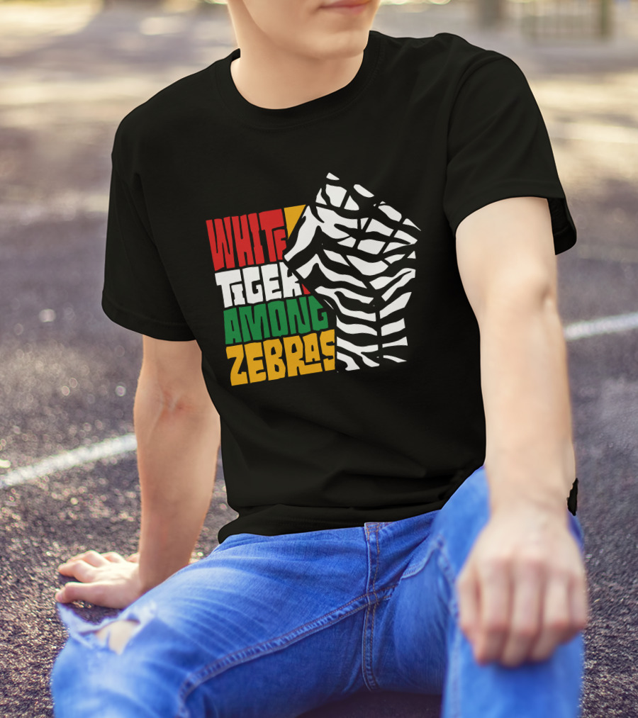 White Tiger Among Zebras Nick Shin Merciless Tiger T-Shirt
