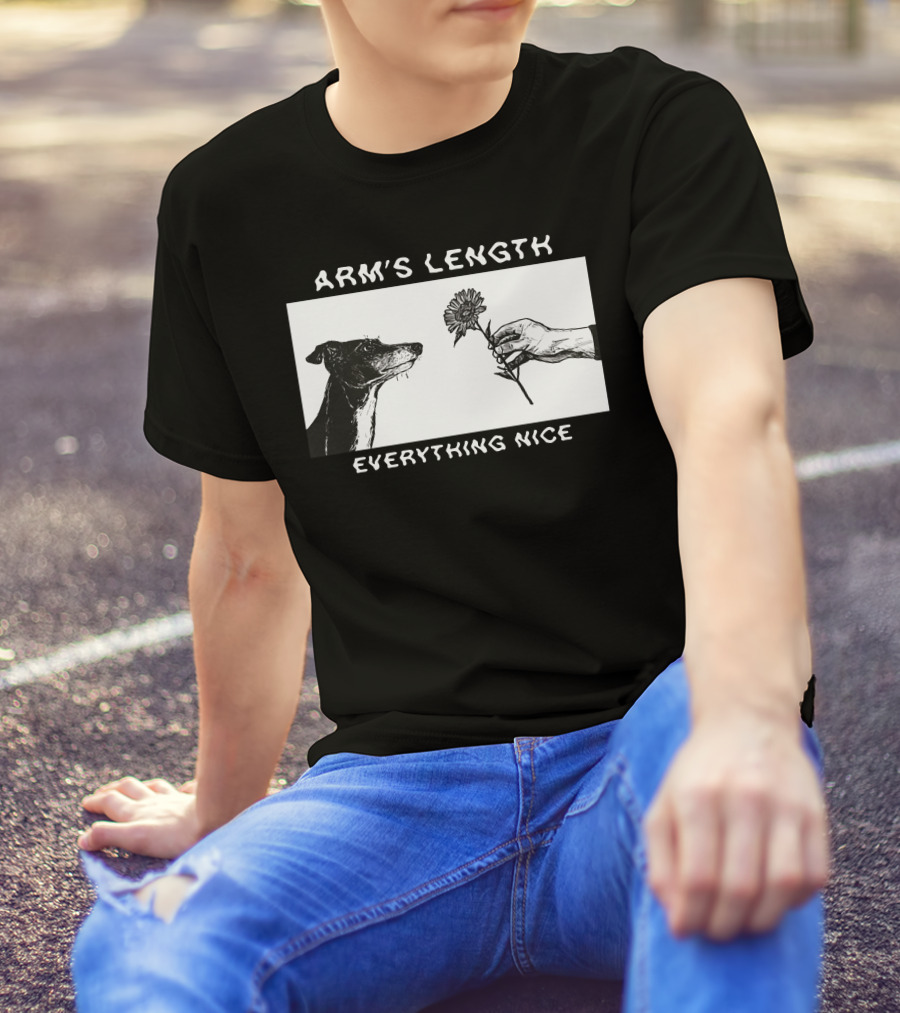 ARM'S LENGTH EVERYTHING NICE Dog And Flower T-Shirt
