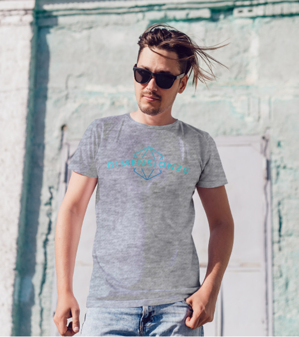 Dimension 20 Merch Geometric Logo Design Dimension 20 T-Shirt