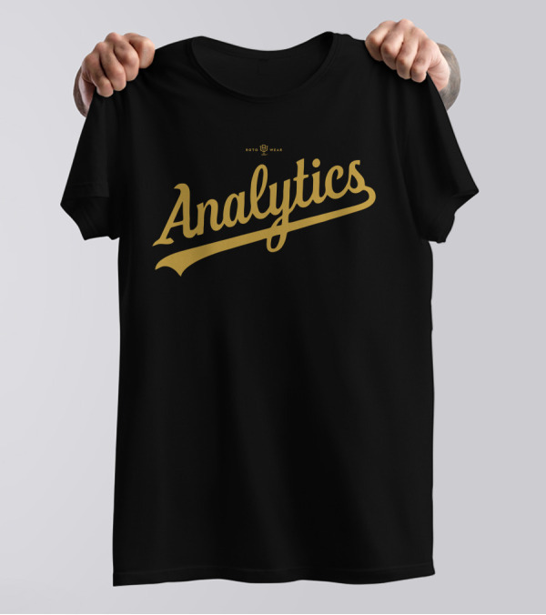 Rotowear Analytics Baseball Script T-Shirt