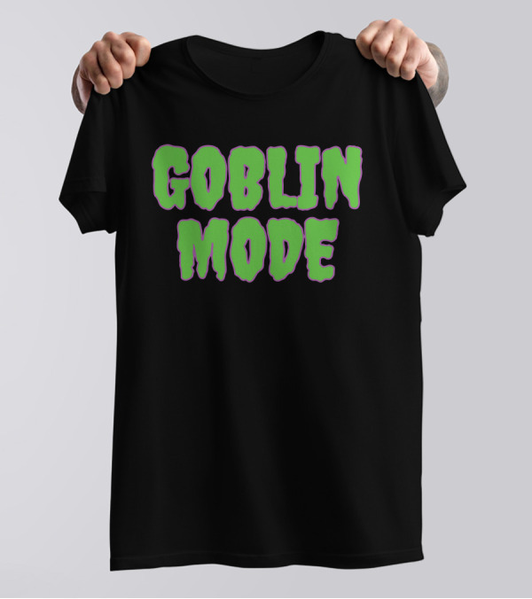 Shitheadsteve Goblin Mode Merch Green Drip Text T-Shirt