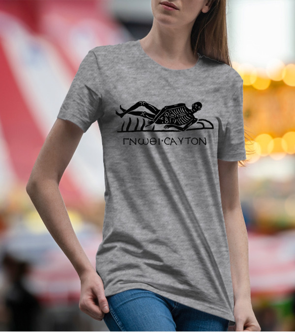 Know Thyself GNOΘI CAYTON Skeleton Archaeology Iconography T-Shirt