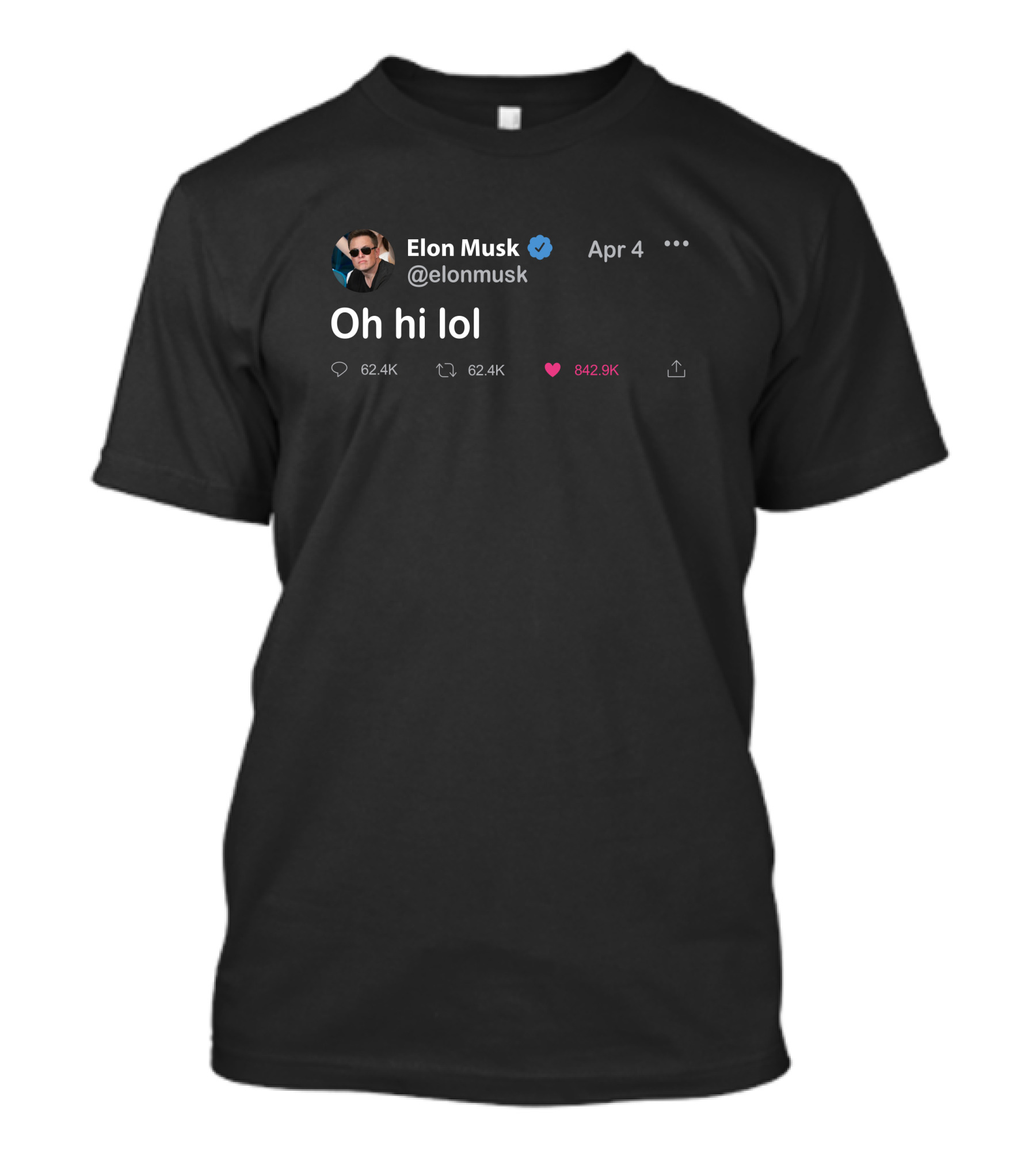 Elon Musk Twitter Oh Hi Lol Apr 4 Daily Wire Merchandise T-Shirt