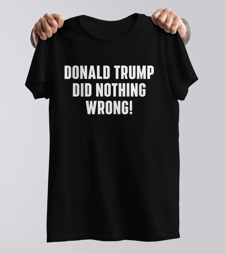 Faith N Freedoms Merch Donald Trump Did Nothing Wrong T-Shirt