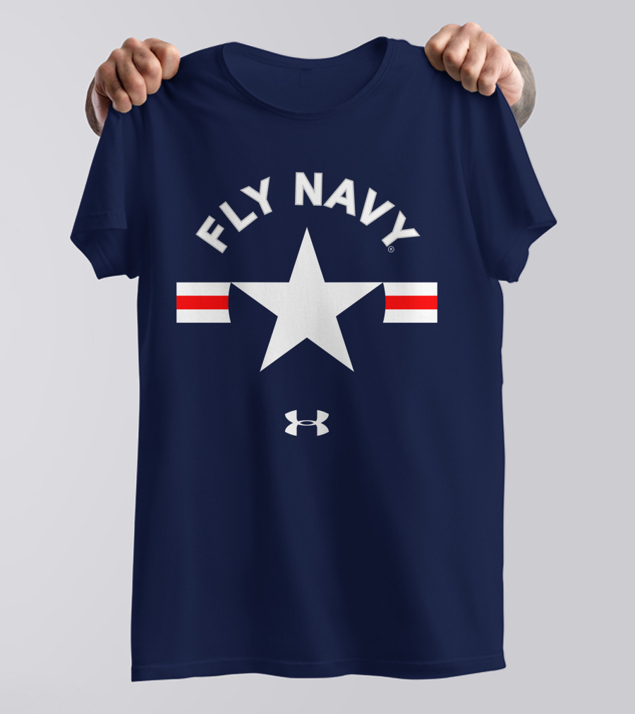 FLY NAVY Under Armour White Star Red Stripes T-Shirt