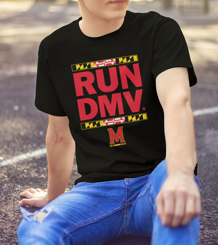 RUN DMV Maryland Flag M Logo Longsleeve T-Shirt