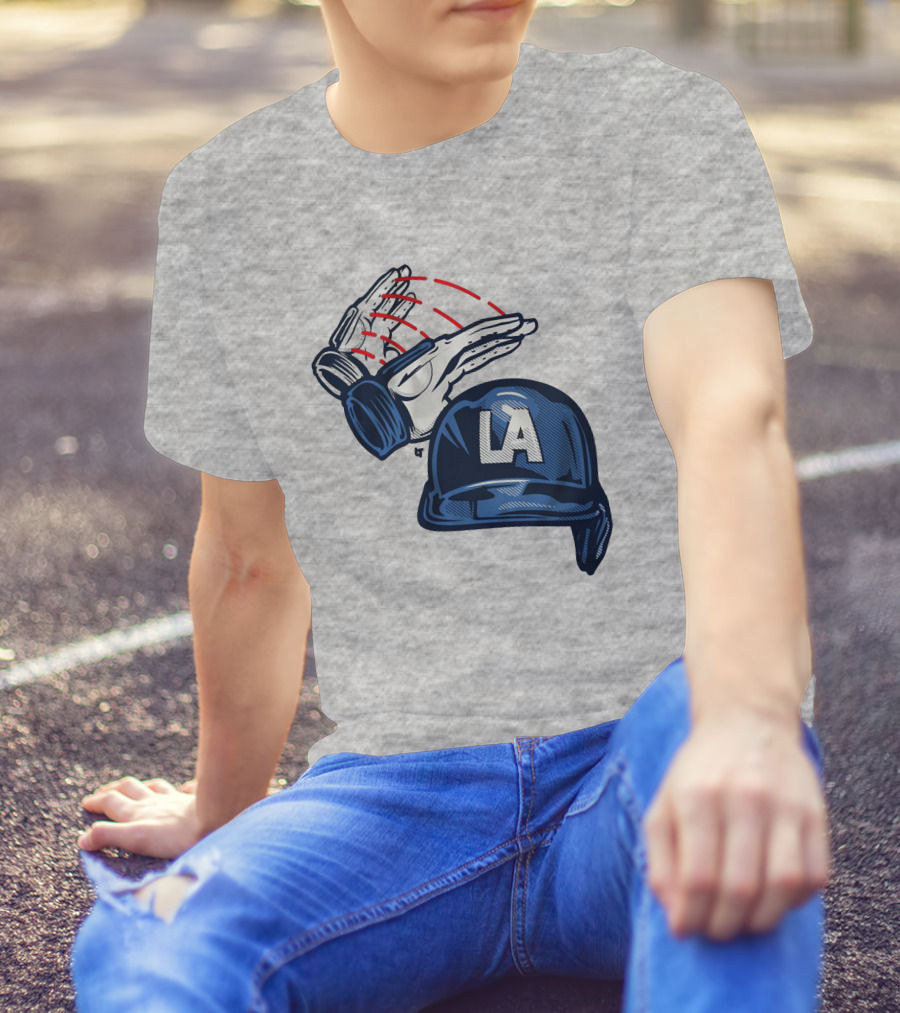LA Baseball Catcher Dunk Gesture T-Shirt