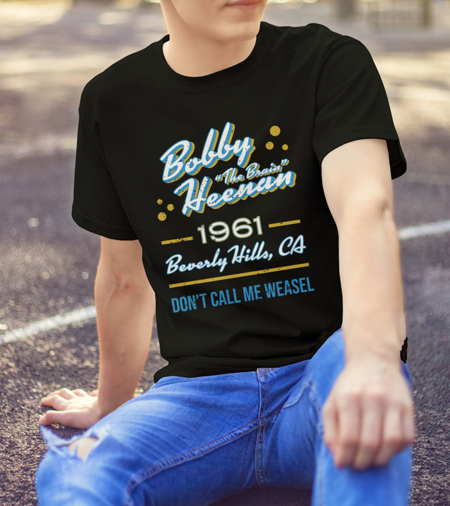 Bobby Heenan The Brain 1961 Beverly Hills CA Don't Call Me Weasel T-Shirt