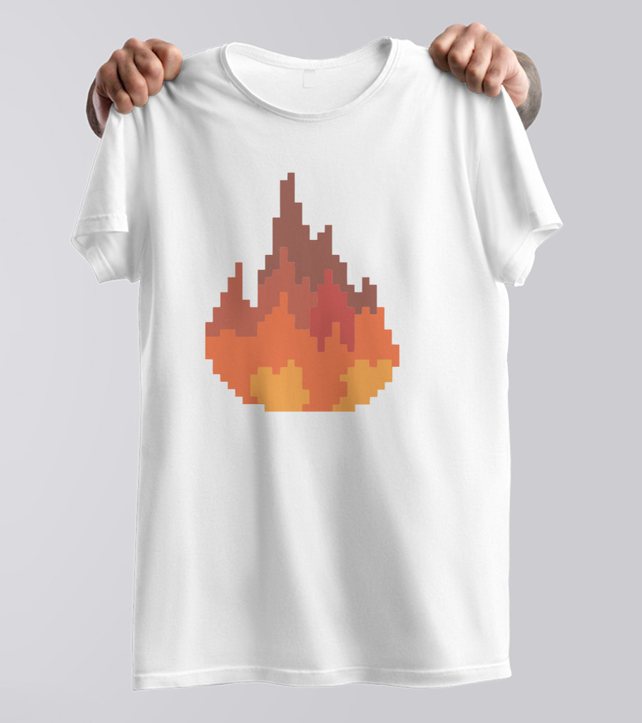 Sapnap Merch Fine Pixel Fire Flames T-Shirt