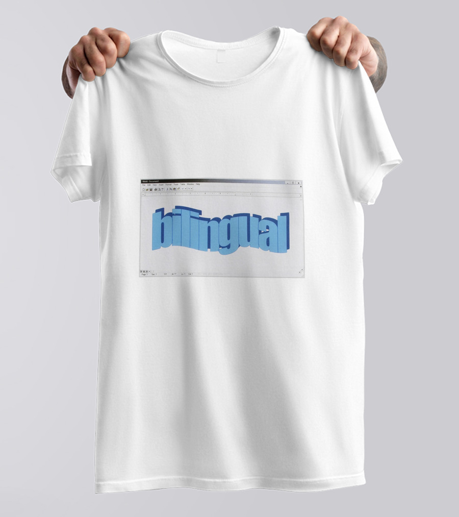 Bilingual Looking For Lewys Merch Blue Text T-Shirt