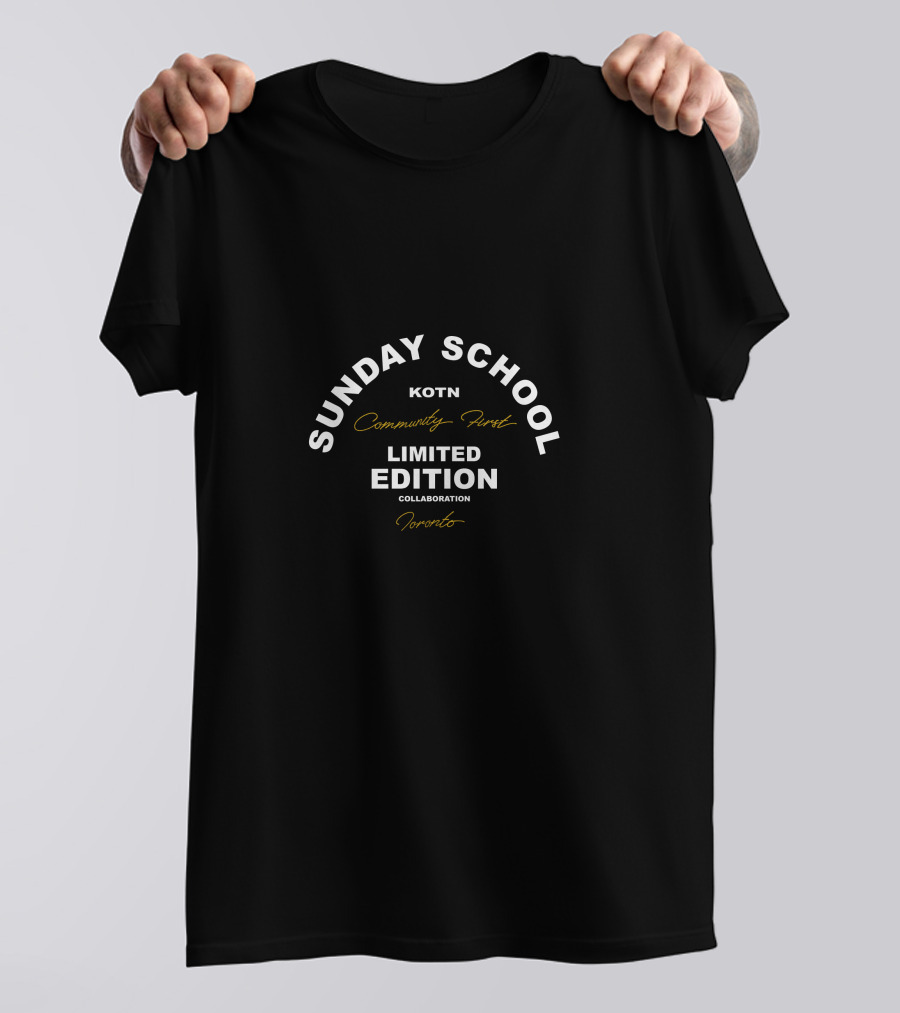 Sunday School Kotn Community First Collaboration Toronto T-Shirt