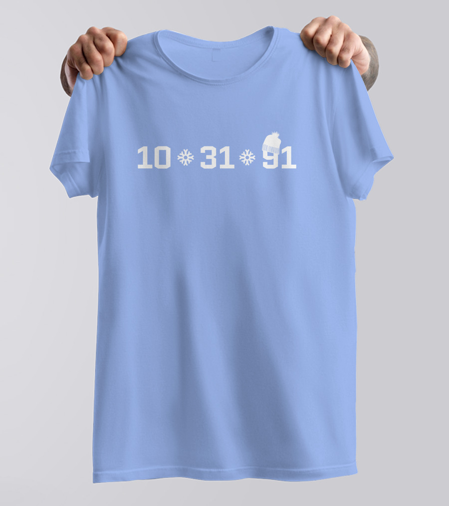 10 31 91 Snowflake Hat North Made Merch T-Shirt