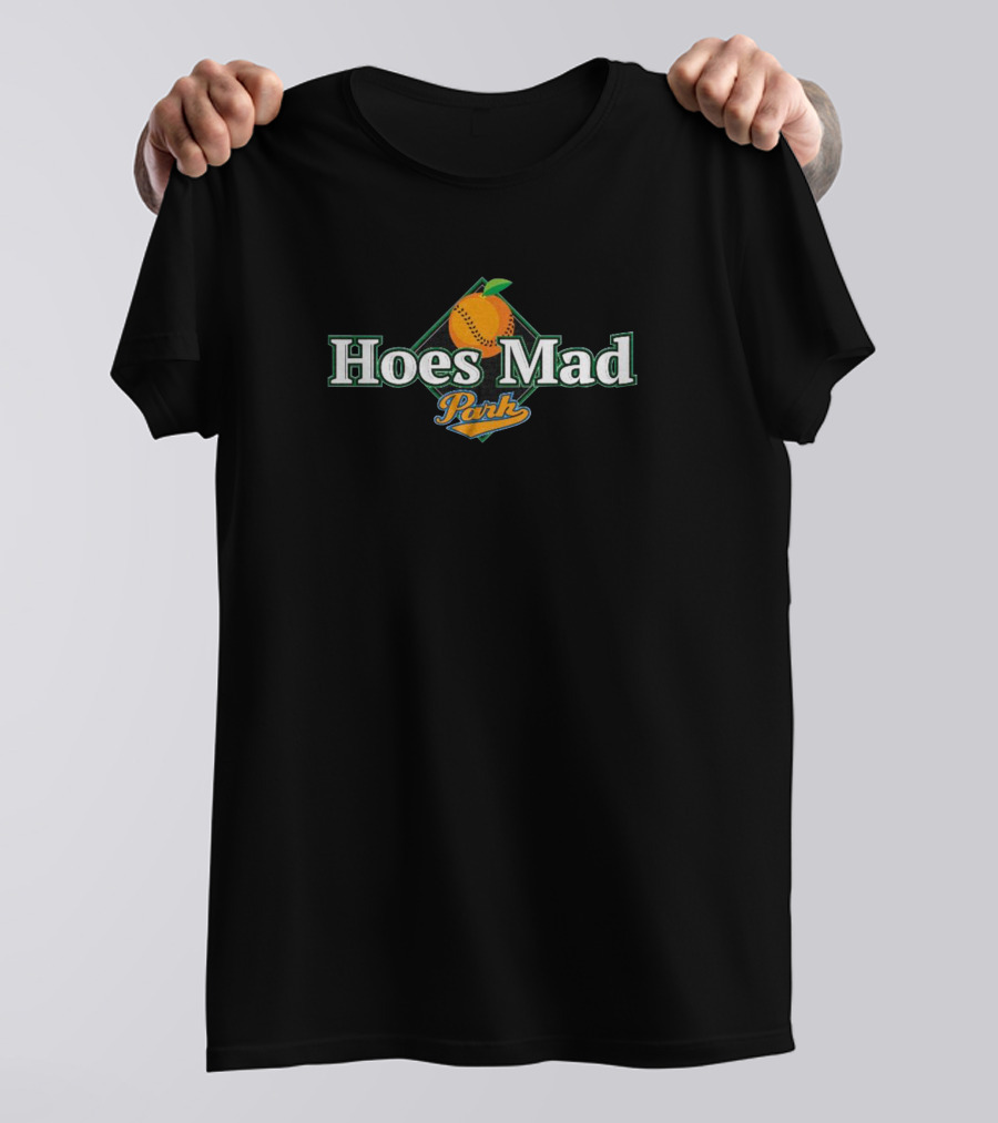 Hoes Mad Park Baseball Peach T-Shirt