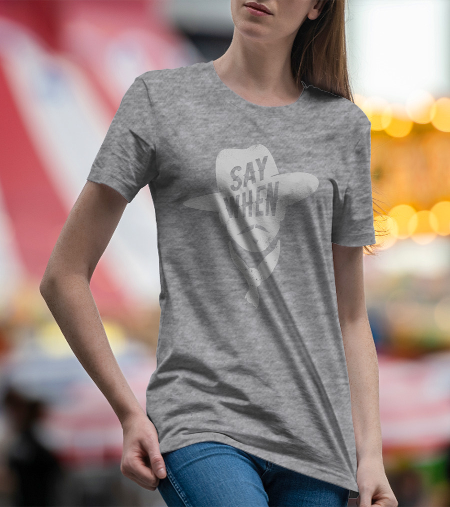 Aaron Rodgers Say When Cowboy Style Vintage Charcoal T-Shirt