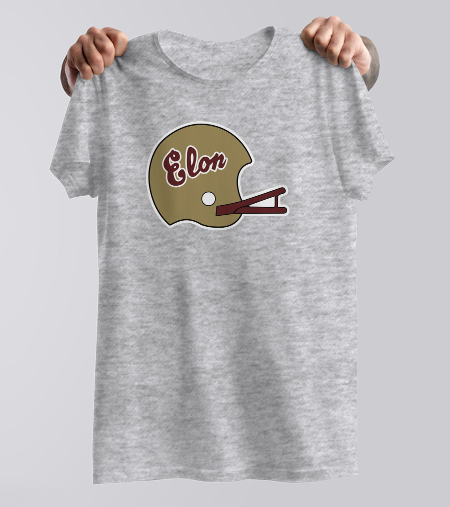 Elon Football Helmet Wes Durham T-Shirt
