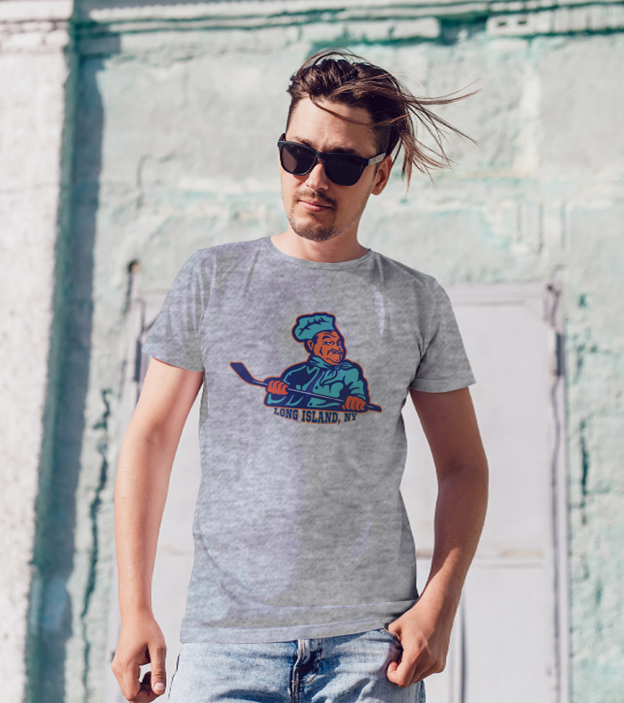 Borrelli's Hockey Long Island NY Chef With Hockey Stick T-Shirt