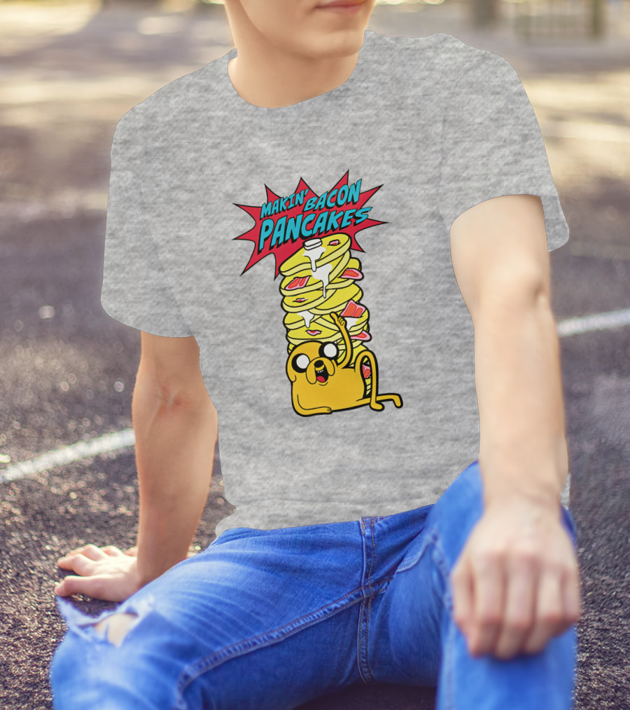 Makin' Bacon Pancakes Stack With Jake The Dog T-Shirt