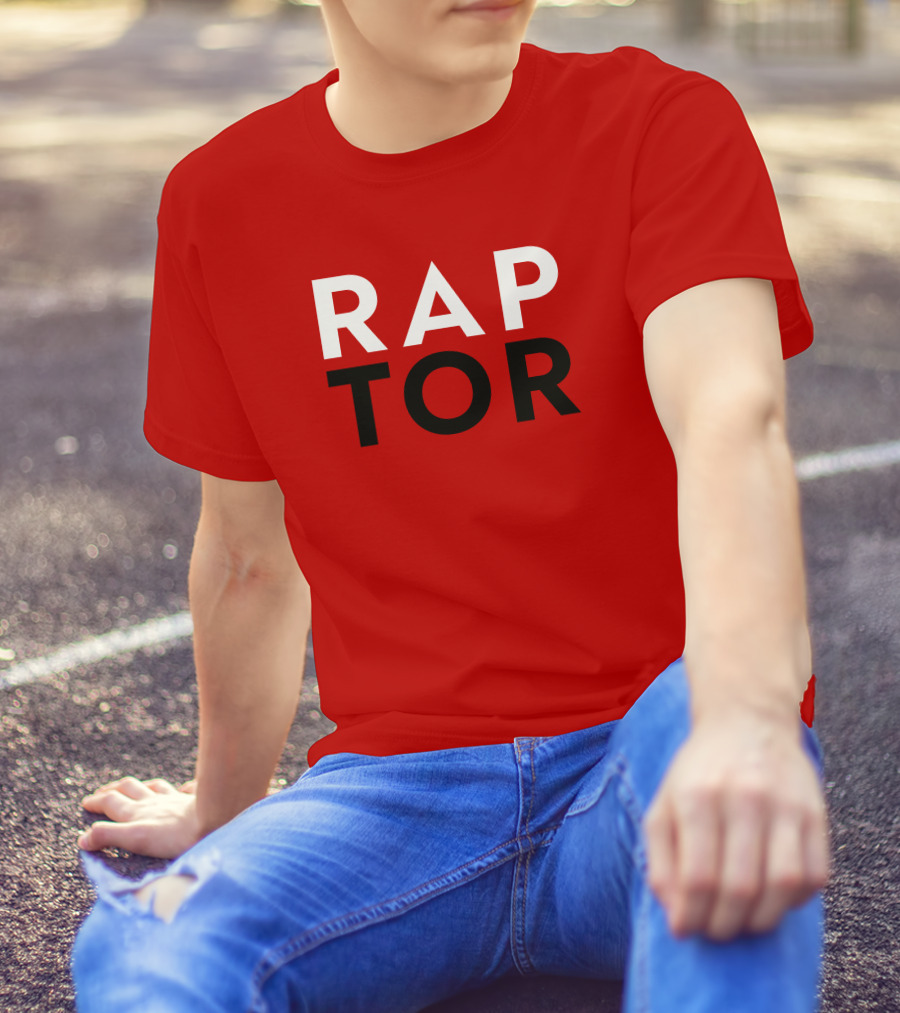 J.E. Skeets Raptor Jeskeets Raptors RAPTOR Red Black White T-Shirt