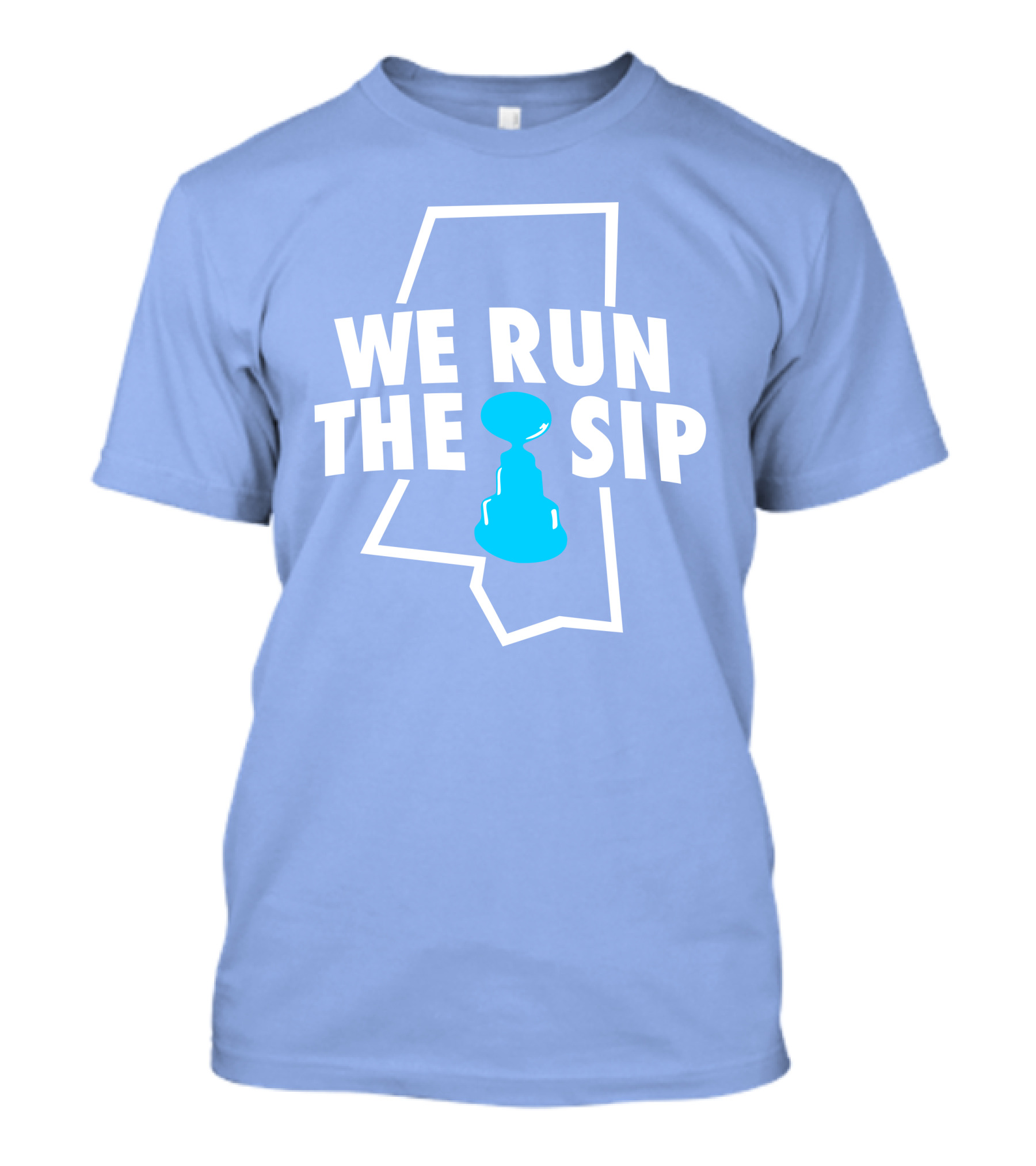 We Run The Sip Mississippi Outline With Trophy - Shop Shea Merch T-Shirt