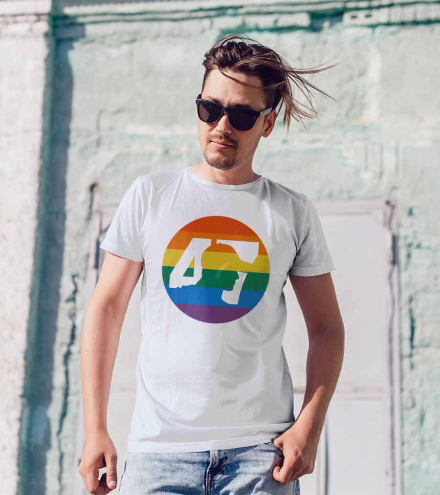 Mick Schumacher Rainbow Circle 47 Pride T-Shirt