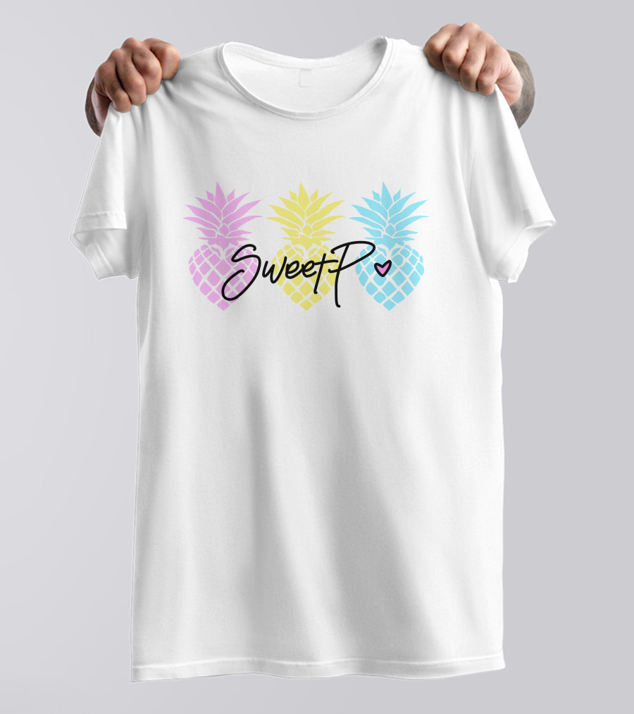 Sweet P Merchlabs Pineapple Trio Pastel Colors T-Shirt