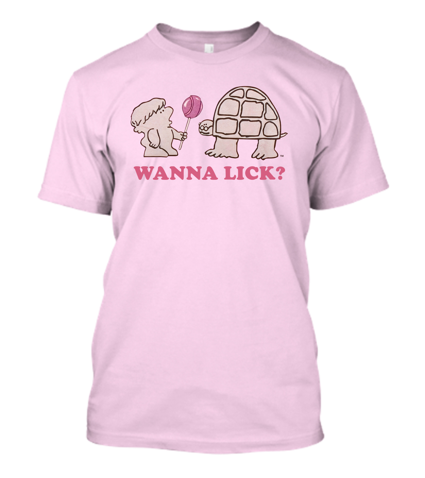Wanna Lick Tootsie Roll Lilbttyboop Cute Character With Turtle And Lollipop T-Shirt