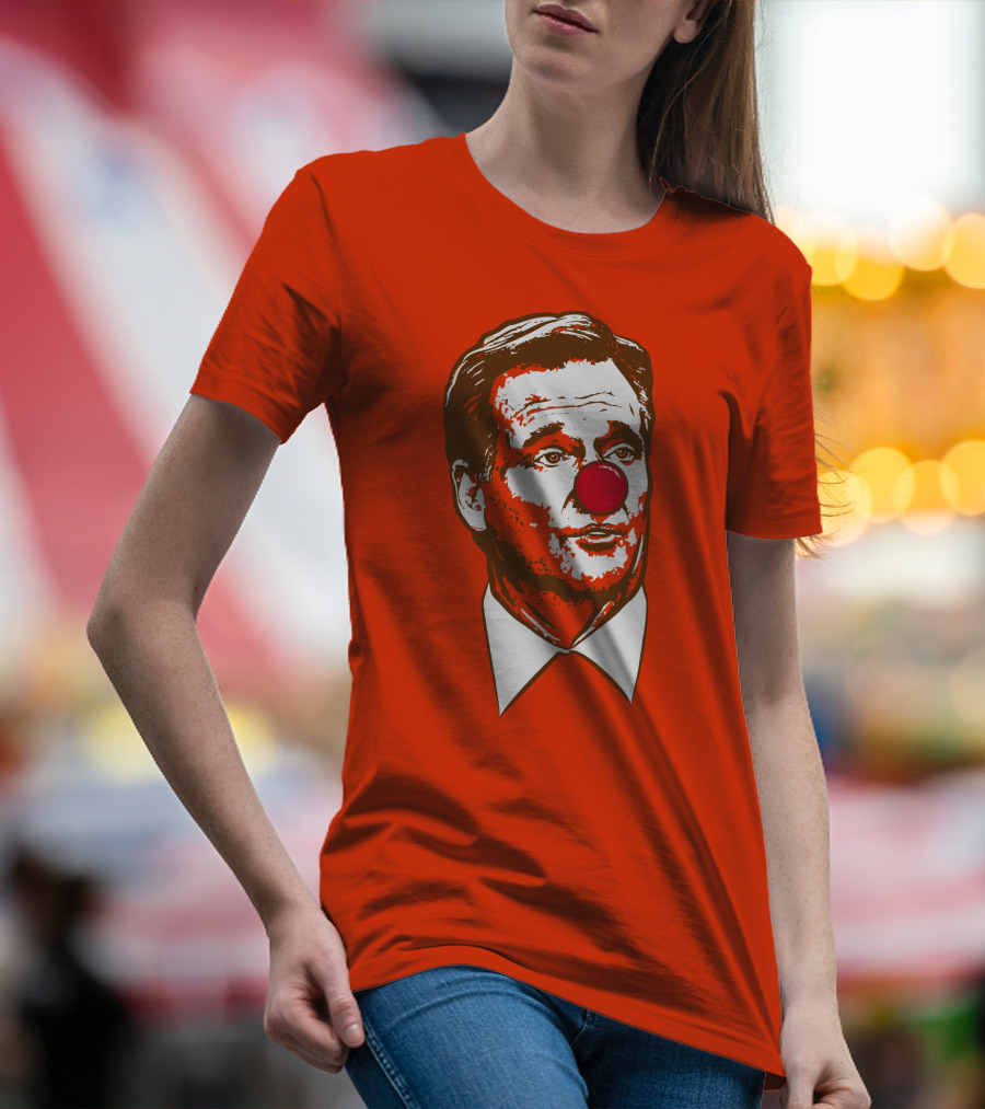 Cle Clown NFL Roger Goodell Red Nose Satire T-Shirt