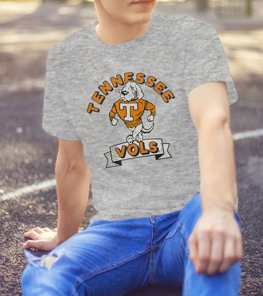 Chris Lofton Tennessee Vols Vintage Smokey Mascot Homefield T-Shirt