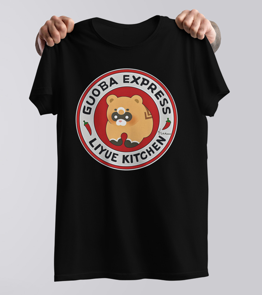Guoba Express Liyue Kitchen Cute Panda Logo Jackie Lastra T-Shirt