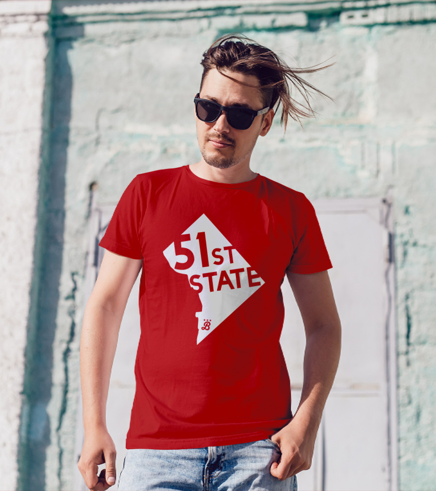 Juan Soto 51St State Wear Bailiwick Washington DC 51st State Outline T-Shirt