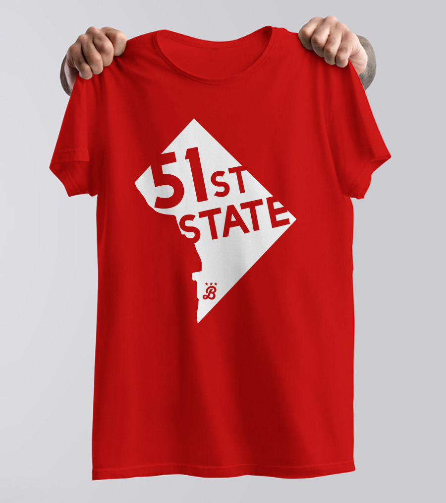 Juan Soto 51St State Wear Bailiwick Washington DC 51st State Outline T-Shirt