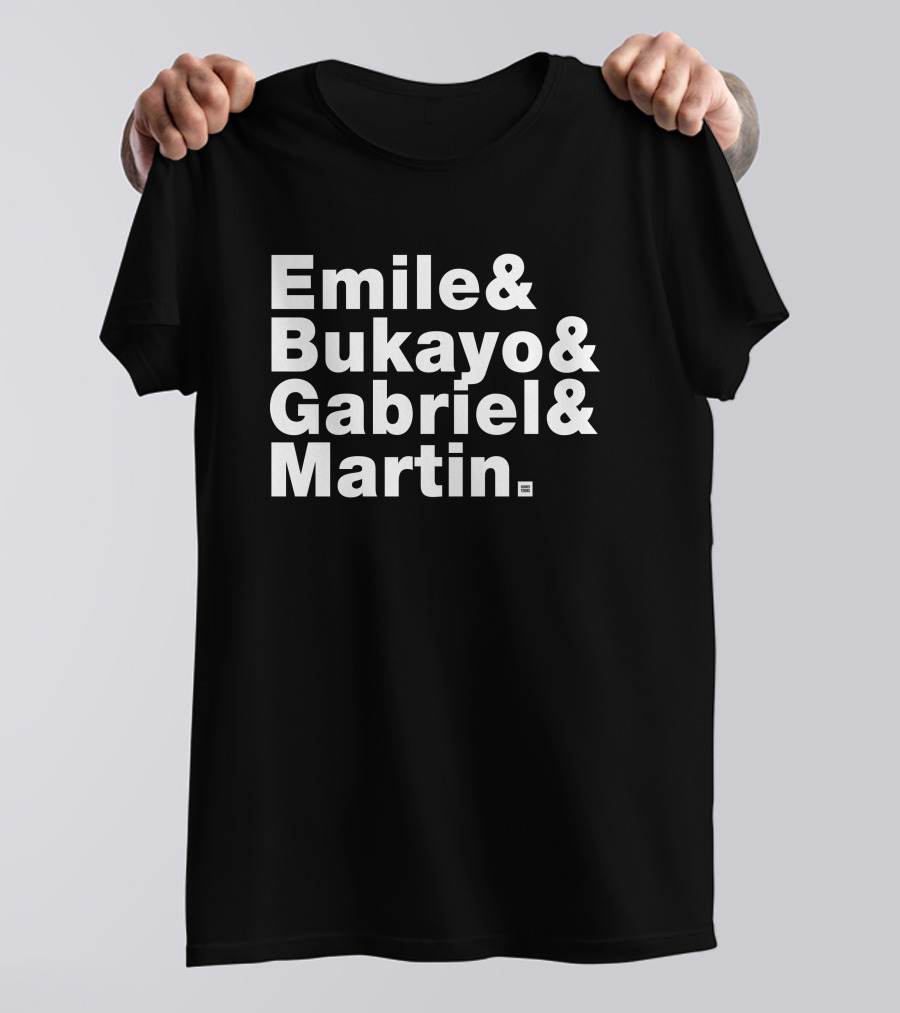 Emile Bukayo Gabriel Martin Arsenal Football Players Fan Listing T-Shirt