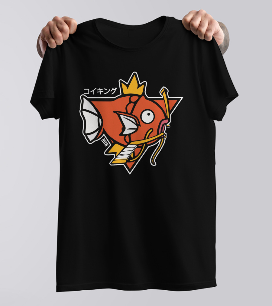 Magikarp King Fish Japanese Text Star Crown T-Shirt