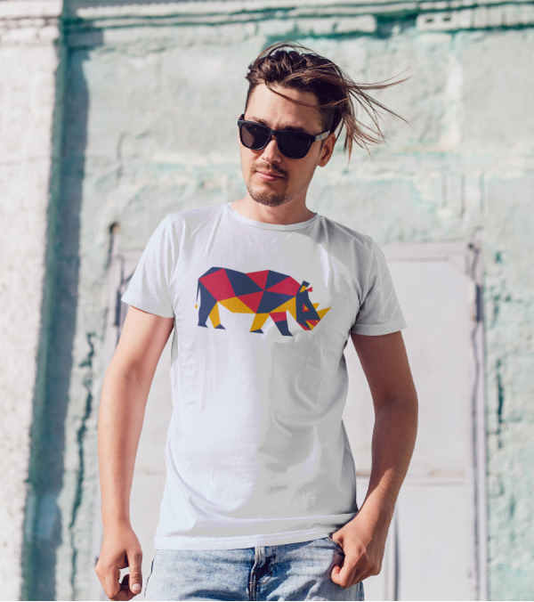 Kevin Pietersen Sorai Shop Rhino Geometric Multicolor T-Shirt