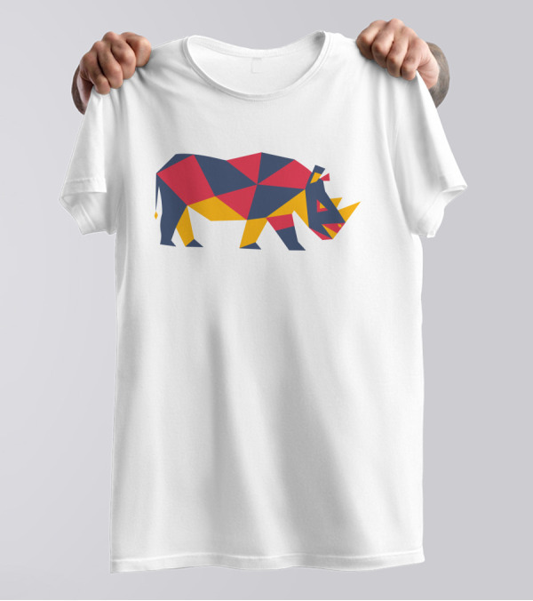 Kevin Pietersen Sorai Shop Rhino Geometric Multicolor T-Shirt