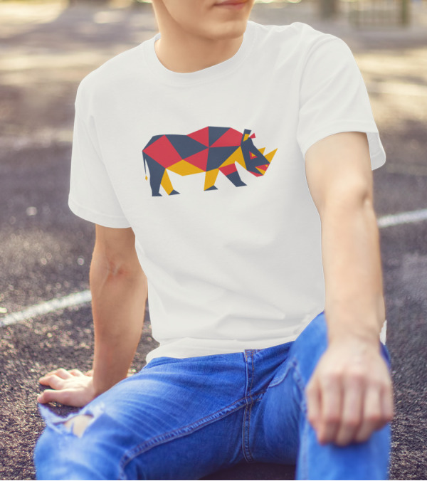 Kevin Pietersen Sorai Shop Rhino Geometric Multicolor T-Shirt