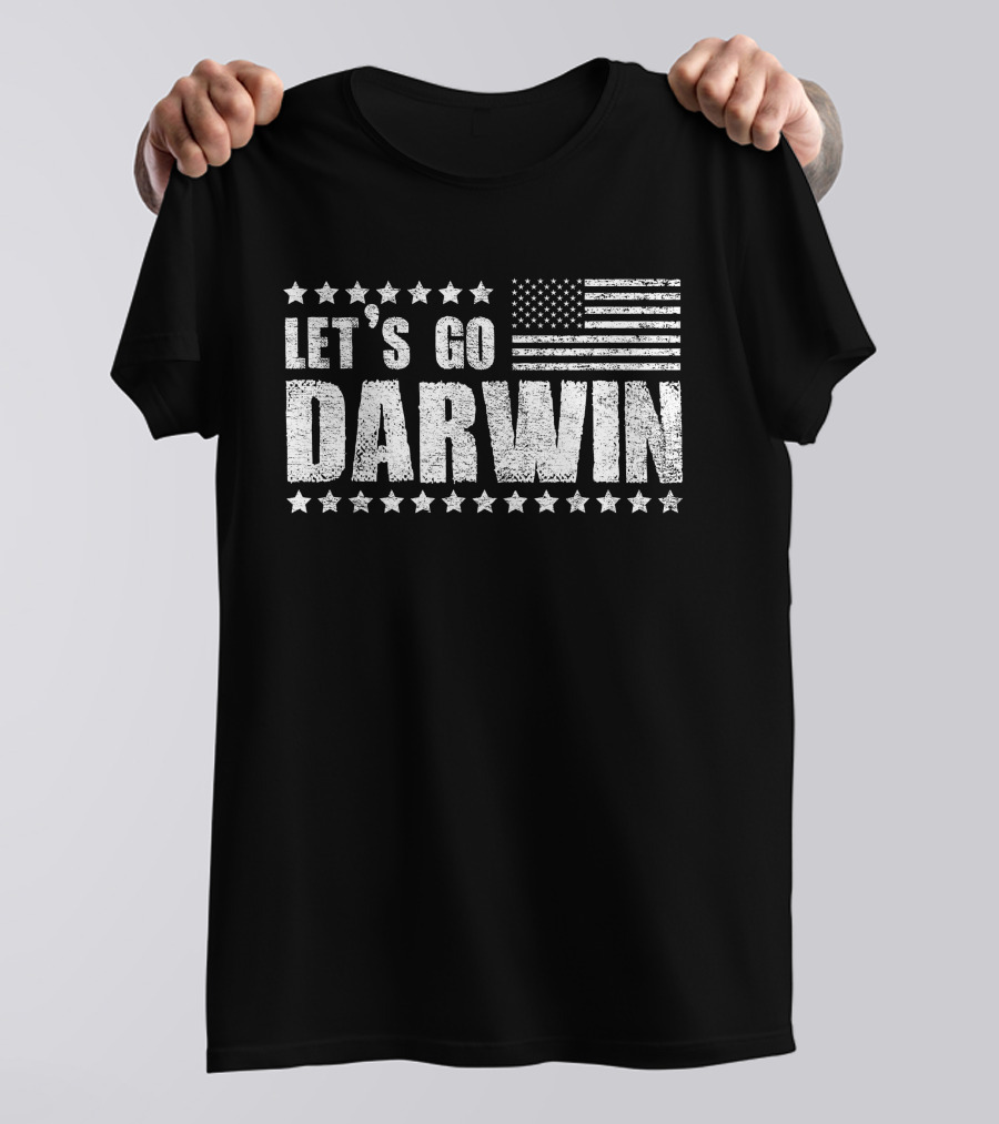 LET'S GO DARWIN AMERICAN FLAG STARS MICHAEL Z1012 T-Shirt