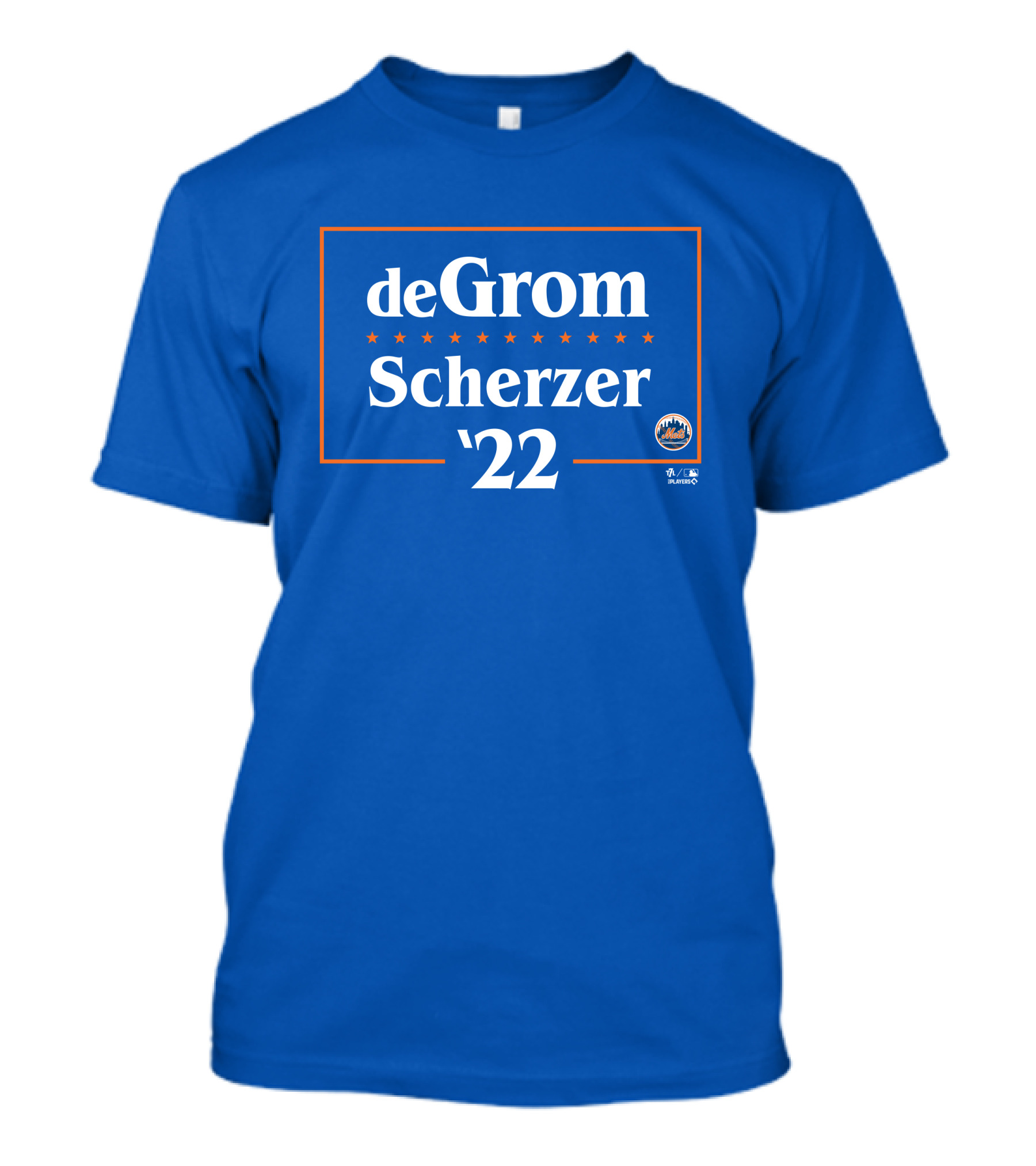 DeGrom Scherzer '22 Mets MLB Players Association T-Shirt