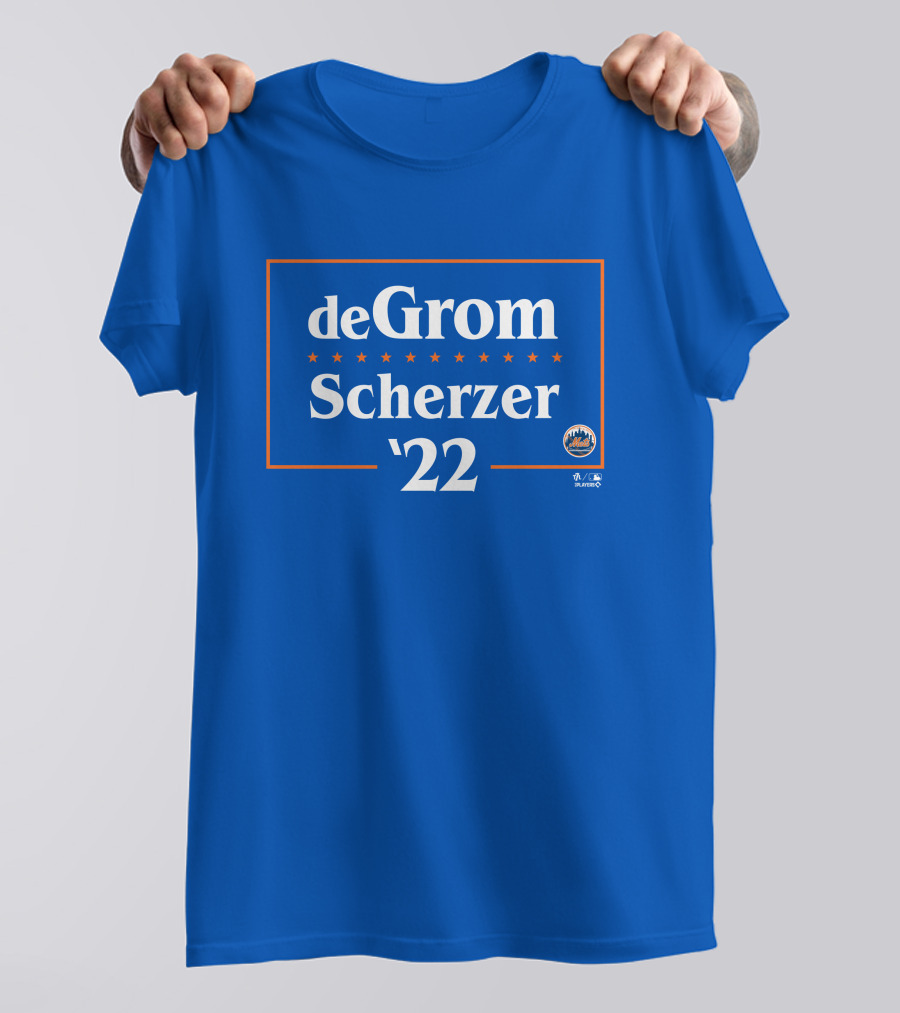 DeGrom Scherzer '22 Mets MLB Players Association T-Shirt
