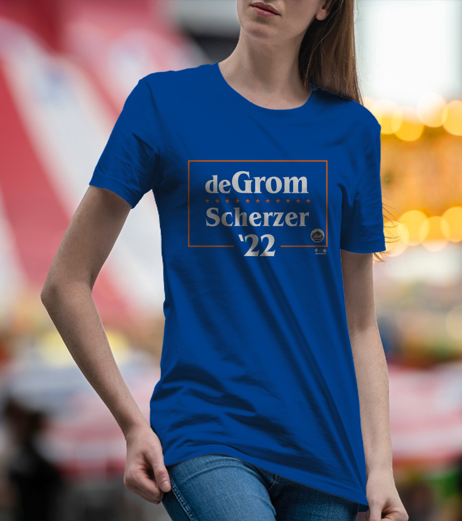 DeGrom Scherzer '22 Mets MLB Players Association T-Shirt