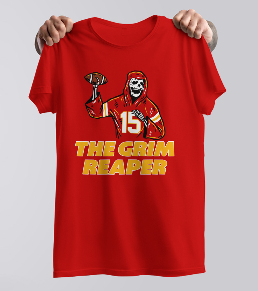 The Grim Reaper 15 Patrick Mahomes KC Chiefs T-Shirt