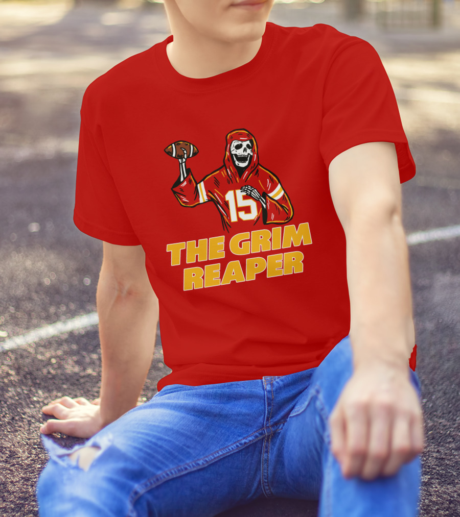 The Grim Reaper 15 Patrick Mahomes KC Chiefs T-Shirt