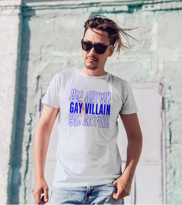 Gay Villain Reflections With Starburst Motif T-Shirt