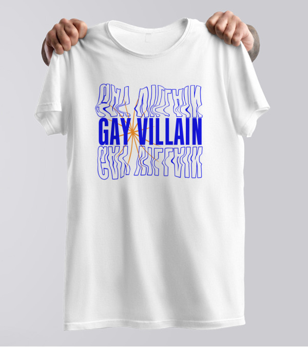 Gay Villain Reflections With Starburst Motif T-Shirt